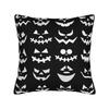 Pillow Case Halloween Pumpkin Striped Geometric Seamless Pattern Comfy  Pillow Cover For Sofa Car Home Decor Funny Pillowcases