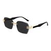 Men's and women's personalized frameless trimmed box sunglasses Internet celebrities trend versatile sunglasses UV protection