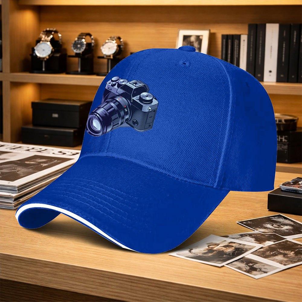Photography Camera Print Adjustable Baseball Cap For Men Women Unisex Outdoor Sports Hat For Fishing Golf Camping Hiking