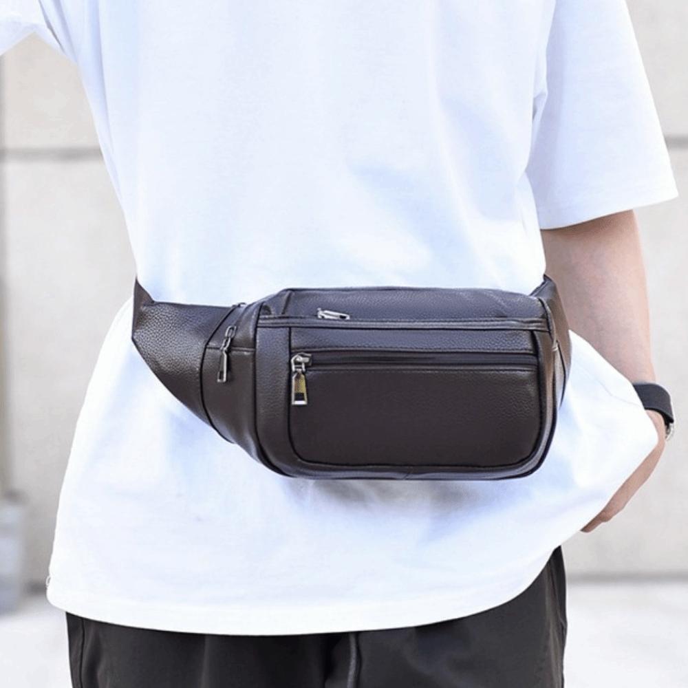 Large Capacity Men Crossbody Bag Waterproof Waist Bag Student Shoulder Bag  Outdoor Sports