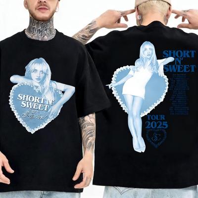 Sabrina Carpenter Tour 2025 Print TShirt Short N Sweet Aesthetic Clothing Mens Womens Tshirts Summer Cotton Tops T Shirts
