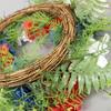 17.7Inch Memorial Wreath Independence Day Red Flowers for Patriotic Decorations Spring Wreaths