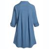 Women's Fashion Loose Casual Plus Size Lace V-Neck Button Down Long Sleeve Shirt