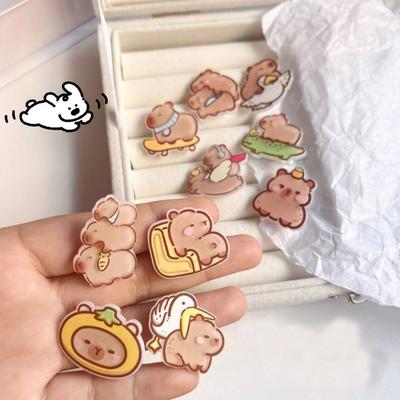Accesorios de Ropa Lindo Broche de Capibara Broche de Animales de Dibujos Animados Pin Divertido para Bolso Niños