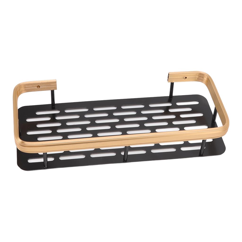 Shower Storage Rack 3 Layers Punch   Rectangle Aluminum Shower Shelf Basket for Home Bathroom