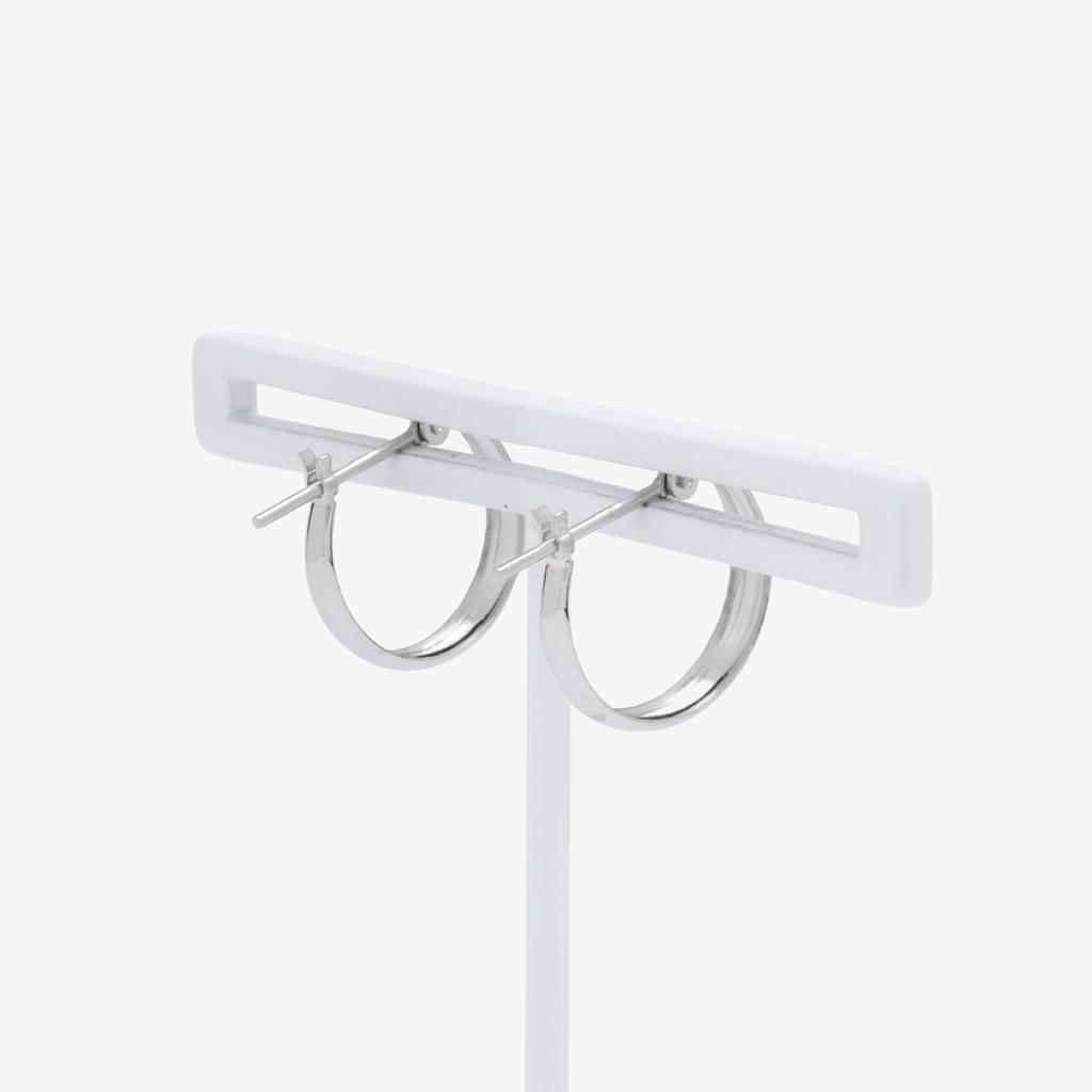 ESTELLE [Official] Women's Hoop Earrings, Platinum, 0202-3544-0019-0000