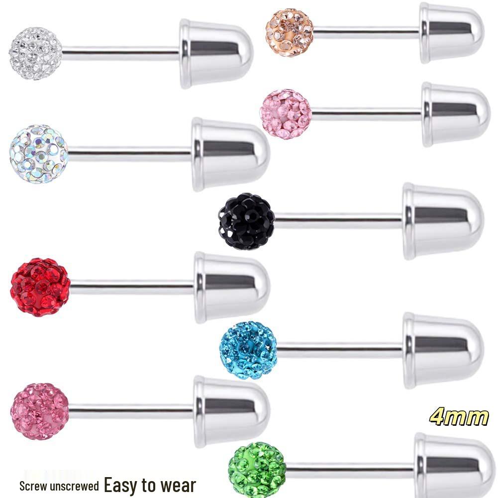 Popular 6-Pair Bullet Ball Stud Earring Set for Women - Piercing Jewelry In Stock