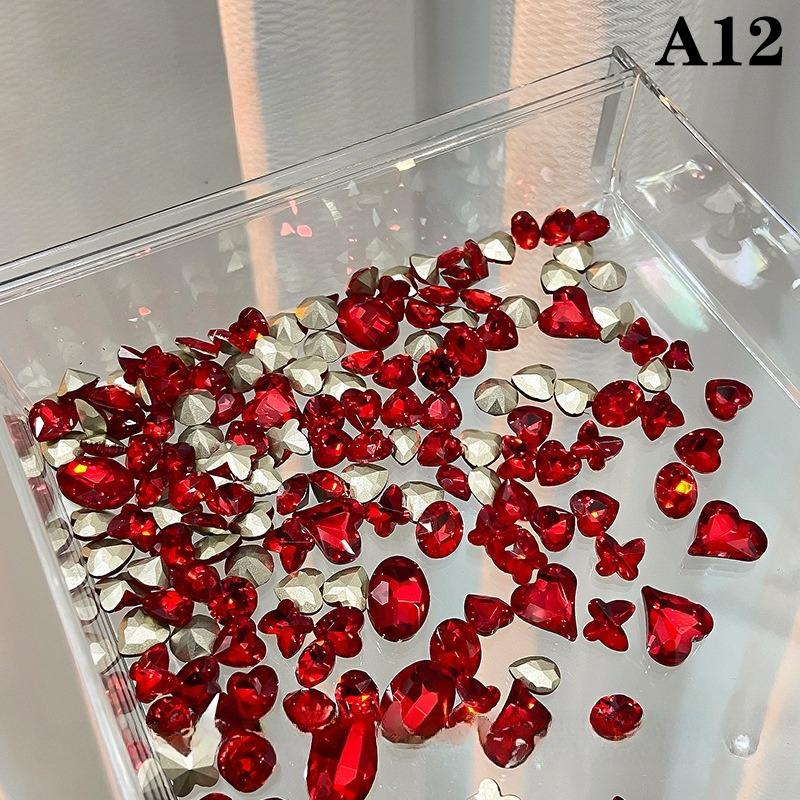 20 Buc. Mărimi Mixte Formă Diferită Unghii Cristale de Sticlă 3D Diamante Dragostea Distorsionează Inimă Farmece Super Strălucitoare Pietre Prețioase D