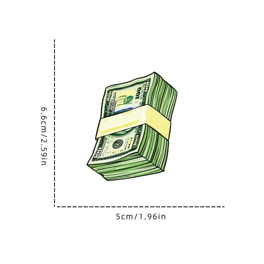 10/30/50pcs Cool Money Dollar Cartoon Graffiti Stickers Funny Decorative Scrapbook Suitcase Phone Waterproof DIY Sticker Packs