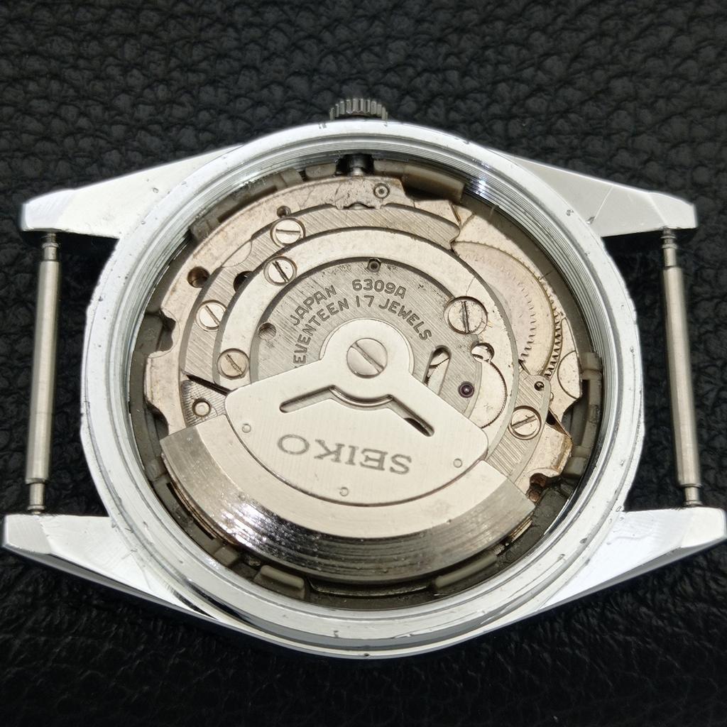 REFURBISHED SEIKO 5 AUTOMATIC 6309A JAPAN MENS VINTAGE SILVER WATCH a442833-1