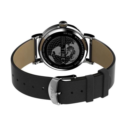 Timex Men's Standard Sub-Second 40mm Watch, Black/Silver Tone, One Size