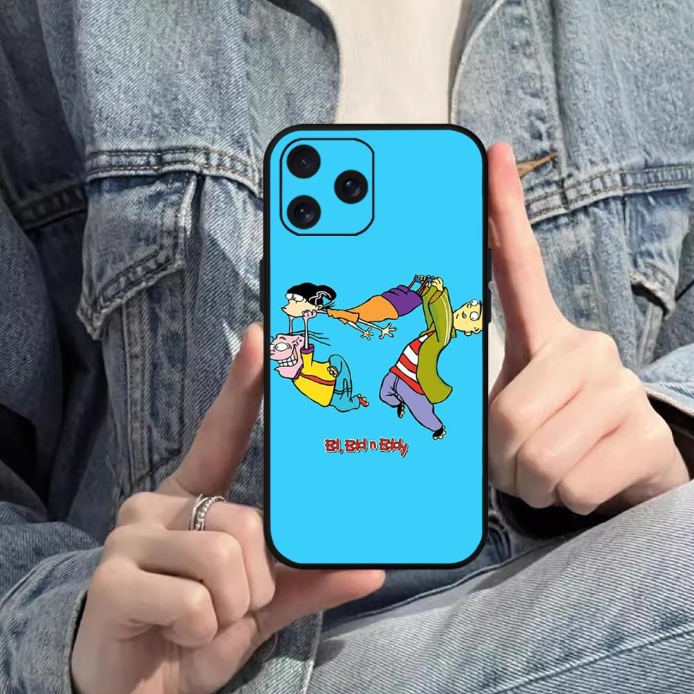 

Чехол для телефона Ed Edd N Eddy Cartoon для iPhone Mini 11 12 13 14 15 Pro XS Max X Plus SE XR черный мягкий чехол iPhone14Plus