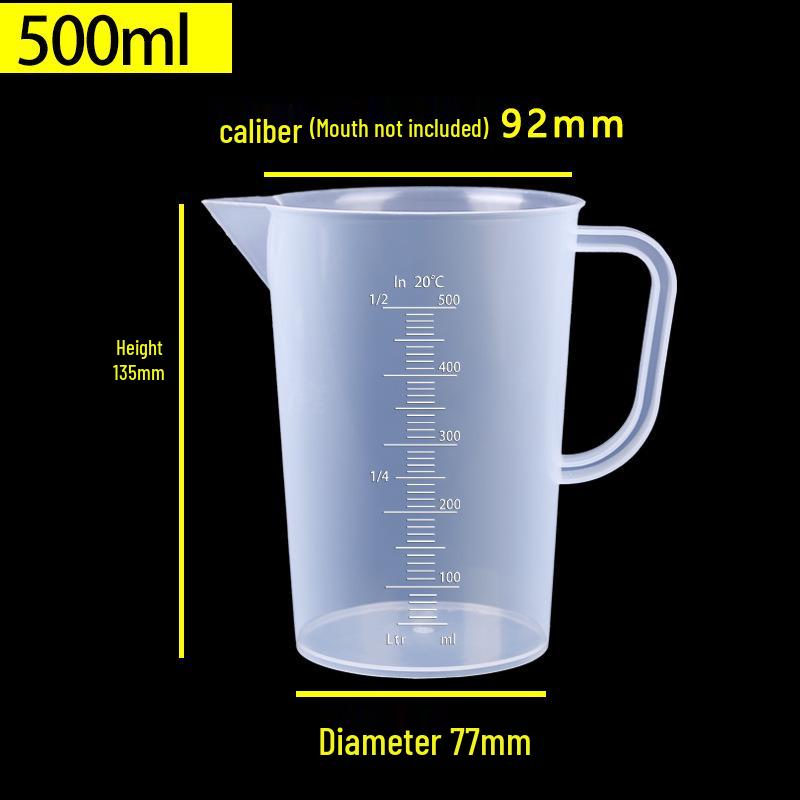 Food Grade Plastic Measuring Cup with Scale - Ideal for Milk Tea Shops & Baking, Large Capacity.