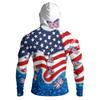 Men's Casual Raglan Sleeve Hoodie Long Sleeve Sun Protection Shirt Lightweight Breathable Outdoor Sportswear with Graphic Print