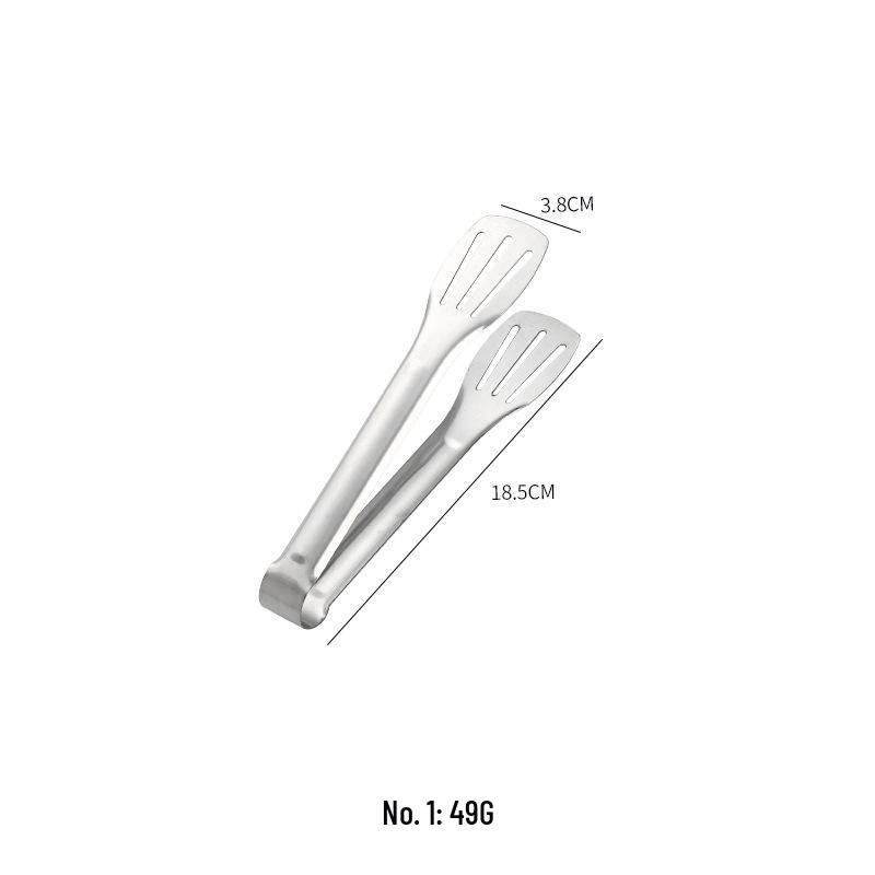 304 Stainless Steel Non-slip Silicone Food Tongs for Bread, Buffet, Hotel, and Steak.