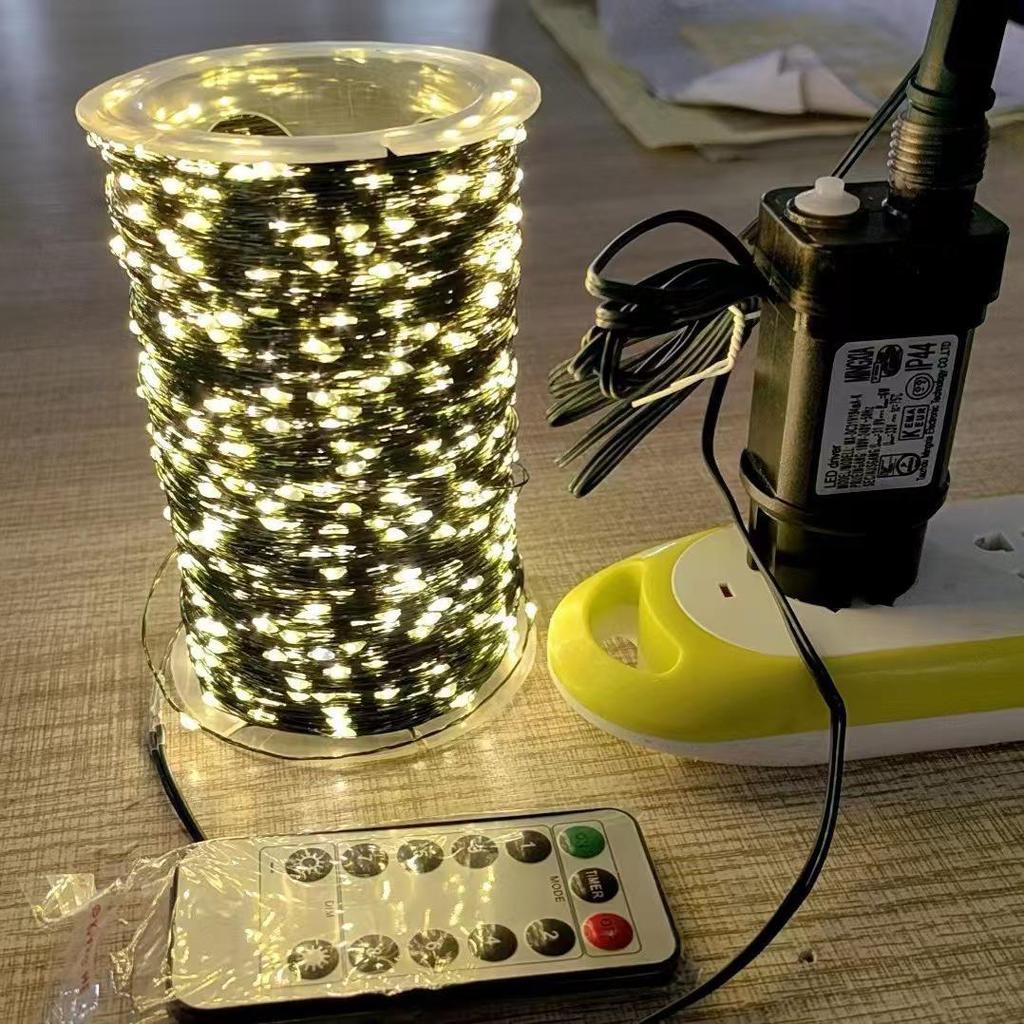 Remote Controlled LED Star String Lights – USB Copper Wire Fairy Lights for Christmas & Festive Decoration
