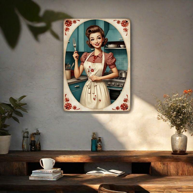 Retro Metal Tin Sign Wall Art Decor for Living Room Bedroom Office