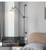 Minimalist Industrial Rotating Rocker Arm Wall Lamp with Eye Protection for Living Room, Bedroom, and Dining Area