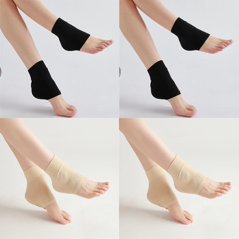 1/4Pairs Women's Silicone Anti-crack Heel Socks Foot Protector Moisturizing Unisex Socks