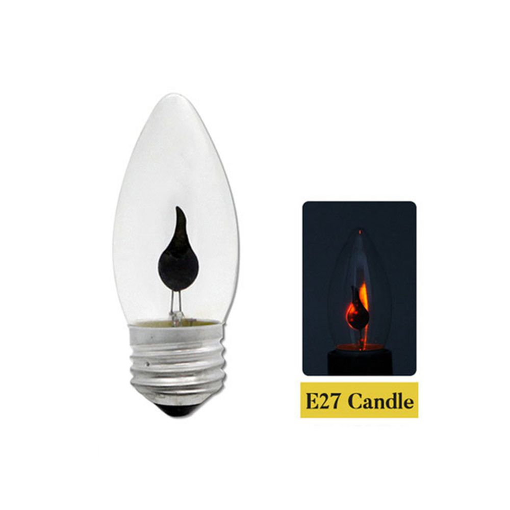 Flame Effect Candle Tail Energy Saving Night Light LED Light Bulb Candle Light Candle Tip Lamp