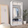 Wardrobe White 100 X 50 X 200 Cm Engineered Wood