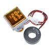 AC 50-500V 0-100A Square LED Digital Voltmeter Ammeter 110V 220V Voltage Current Meter Voltammeter Car Volt Amp Tester Detector