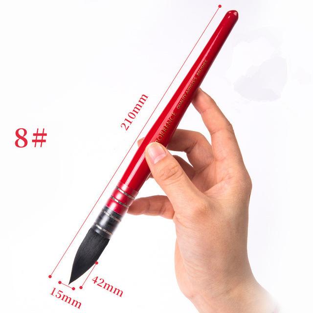 

1 шт. Кисть для акварели из беличьего волоса, подходит для акварельных художественных принадлежностей, заостренная ручка-швабра