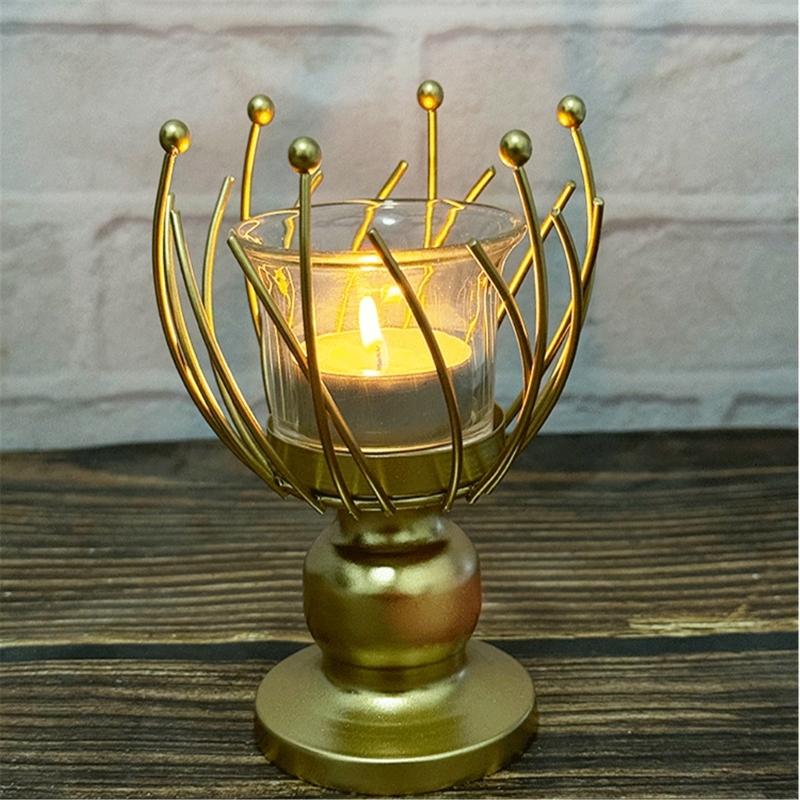 Wrought Iron Wedding Table Candlestick Decorations Home Candlelights Dinner Metal Candle Holder