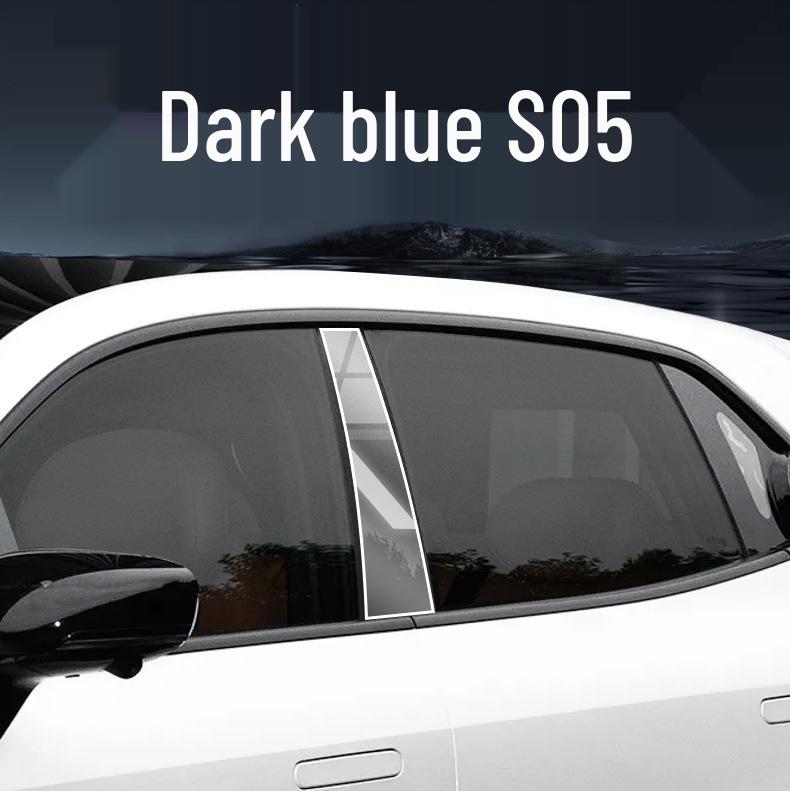 Diepblauw S05 Interieur Bescherming: Middenconsole, Navigatiescherm Glas, B-Stijl en Airconditioning Folie.