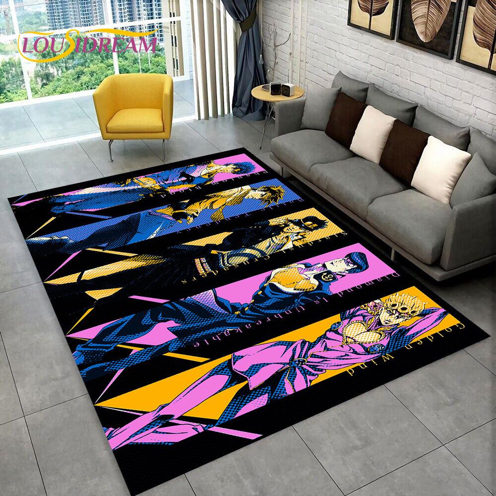 Anime Jojo's Bizarre Adventure  Area Rug,Carpet Rug for Living Room Bedroom Sofa Doormat Decoration, Kid Play Non-slip Floor Mat