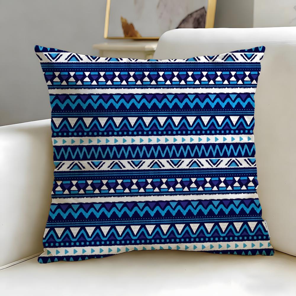 Creative Print Cushion Cover Soft  EasyWash Pillow Case  Versatile for Couch Bed Travel and Office