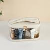 1Pc Women Girls Portable Makeup Bag with Bowknot Design, Clear Window Large Capacity Travel Cosmetic Storage Organizer