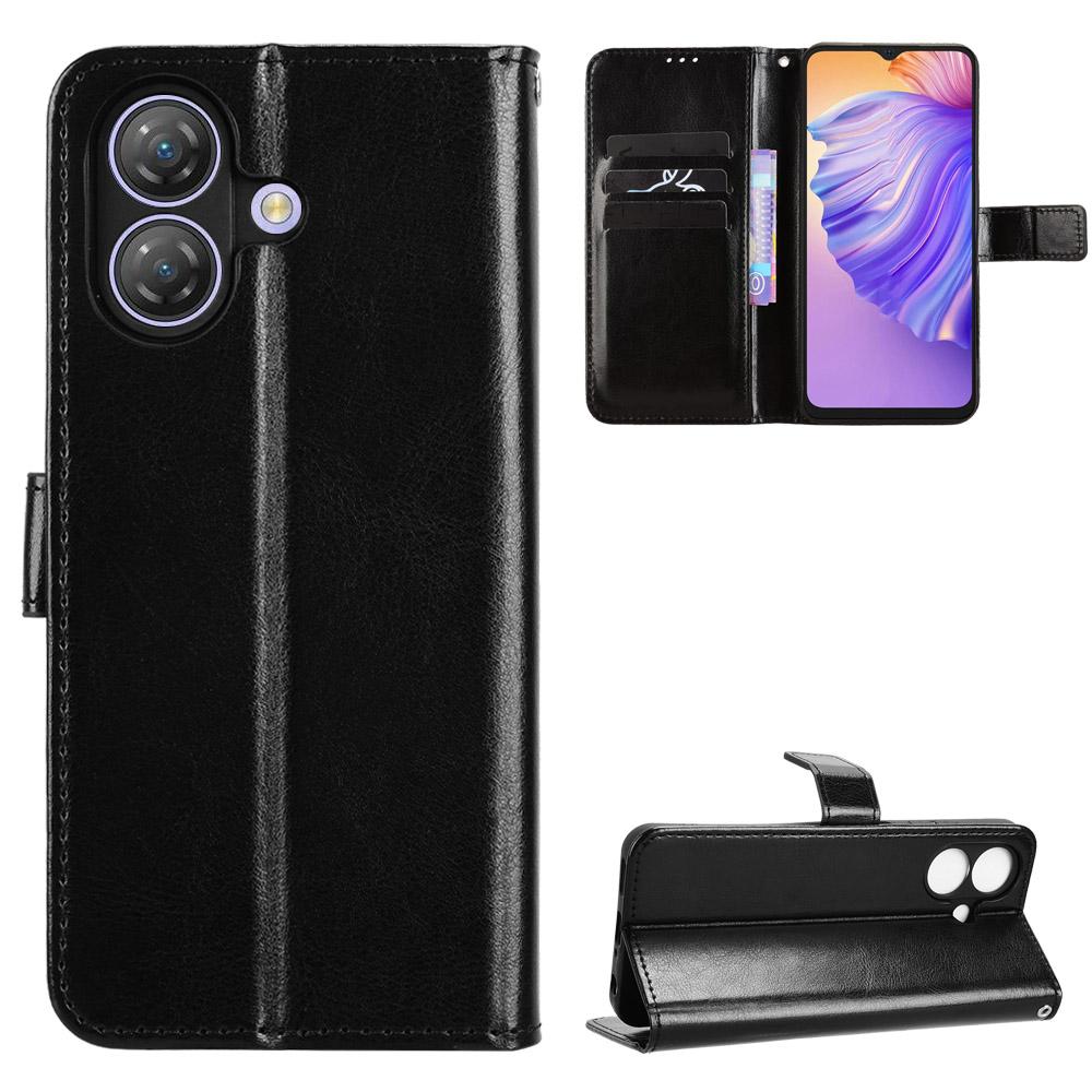 For Ulefone Note 21 Case Crazy Horse Texture PU Leather Phone Wallet Cover