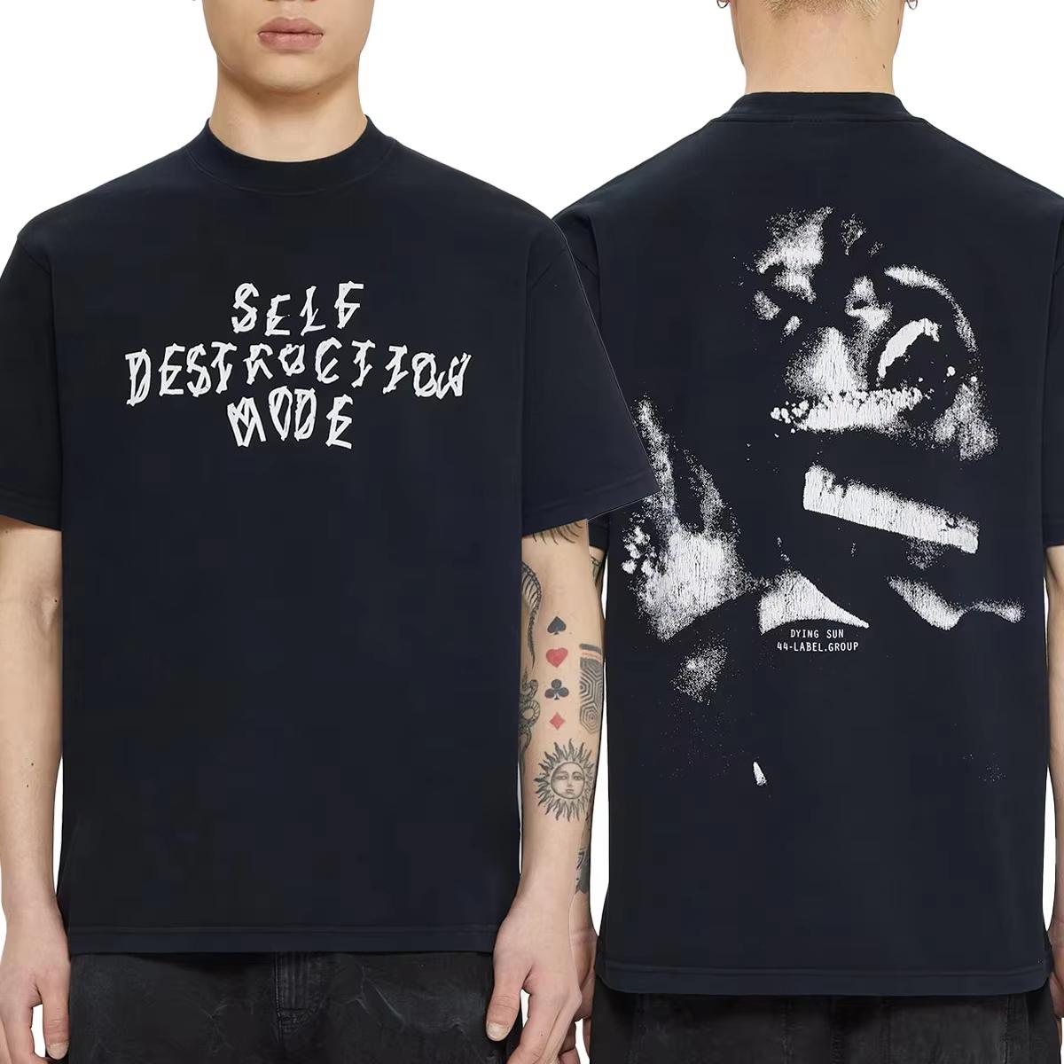 

2025 Новинка 44 LABEL GROUP Роскошный Бренд Унисекс Мужчины Женщины Мода Футболки с Графикой с Коротким Рукавом Поступление Повседневный Ежедневный Ретро M