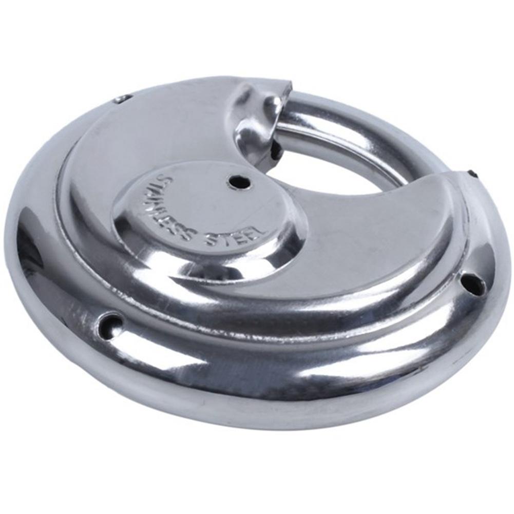 AT21-2Pcs Heavy Duty Outdoor Security Padlock 70Mm Sheds Garage Gate Keyed Padlock, Stainless Steel Discus Lock