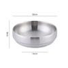 Stainless Steel Double Layer Noodle Bowl Gold Silver Salad Soup Heat Insulation Stainless Steel Noodle Bowl Large Gold Bowl