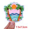 HOT MAM SUMMER Patch Outdoor Scenery Embroidered Patches For Clothes Iron On Patches For Clothing Backpack Embroidery Badges DIY