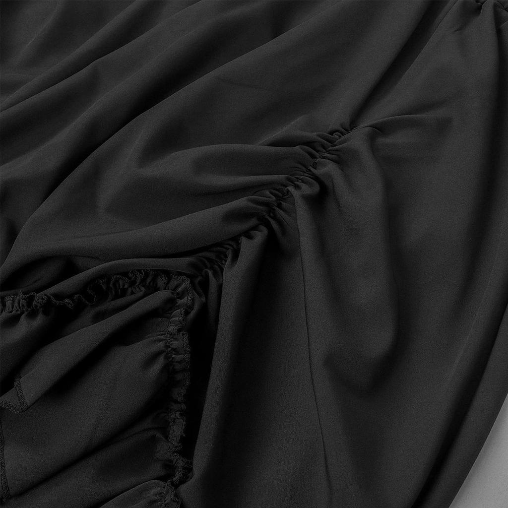 Retro Gothic Victorian Style Women's Dress with Renaissance Mini Skirt