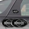Dla Nismo X-Trail Qashqai Aluminiowa Naklejka z Emblematem Samochodowym 3D Metalowe Owalne Logo Naklejka Dekoracja Błotnika Bagażnika Kierownicy Samochodu