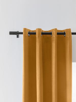 Velvet Curtains with Eyelets 140X270 Mustard Blackout