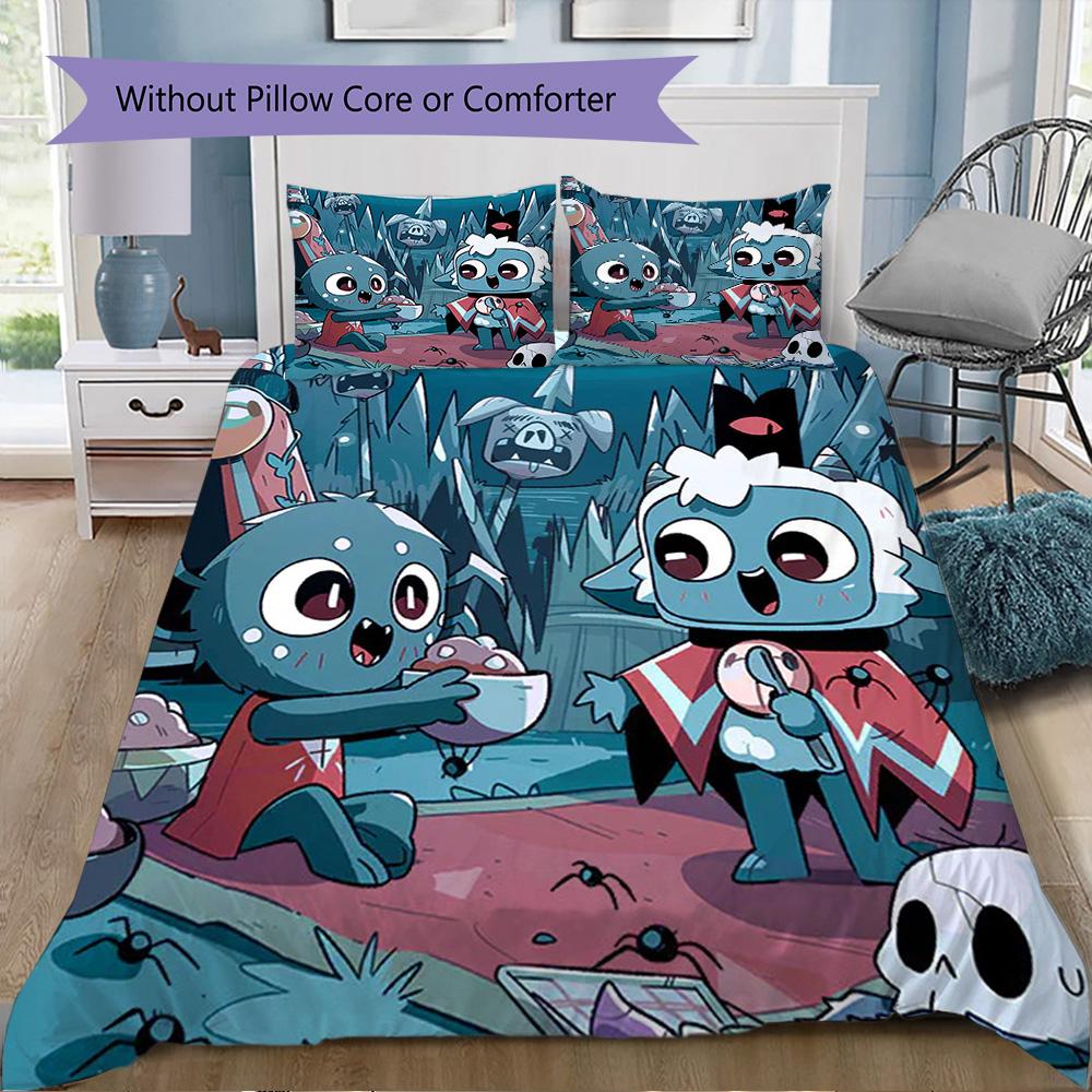 Cult of the Lamb Pattern Bedding,Quilt Set Quilt Cover Pillowcase Home Birthday Gift (1*duvet cover+2*pillowcase,without core)XSJT0917311