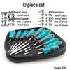 Multi-functional 10-Piece Screwdriver Set with Magnets for Household Use
