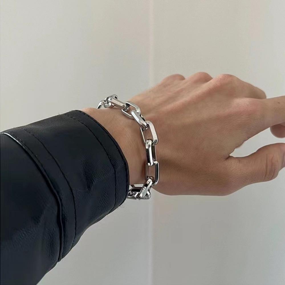 Punk Stainless Steel Biker Rock Chain Bracelet for Men Personality  Party Jewelry Gift