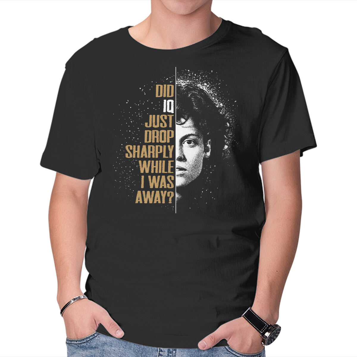 Unisex Crew Neck T-Shirt IQ Dropping Graphic Short Sleeve Casual Tee XXL