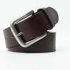 3.8 Wide New Men's Genuine Leather Belt Casual Cowhide Leather Belt Pin Buckle Versatile Leather Belt