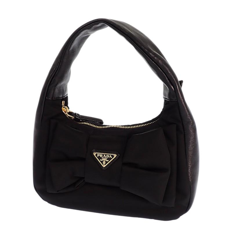 PRADA  1BC241_RP0C_F0002_V_OXO 2WAY bag black leather/Nylon Women