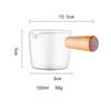 50/100ml Taste Dish Cup Heat Resistant Multi-functional Coffee Milk Cup Glass Sauce Dish Vinegar Plate Gravy With Wooden Handle