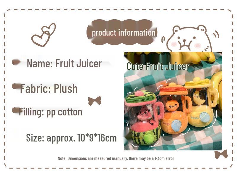 Tanaka Fun Spin Plush Doll with Fruit Juicer