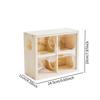 Double Decker Hamster Cabin Wood Shelter Funny Animal Hideaway Cage Supplies for Dwarf Mice Gerbils