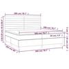 VidaXL Sommier à Lattes de Lit avec Matelas et LED, Lit Rembourré avec Tête de Lit, Lit Double, Lit Adulte de Chambre, 3135544